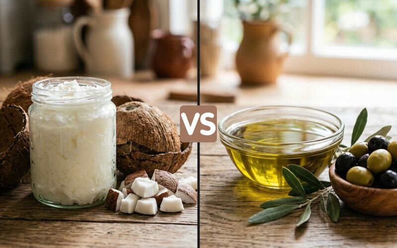 Aceite de coco vs aceite de oliva, todo lo que debes saber