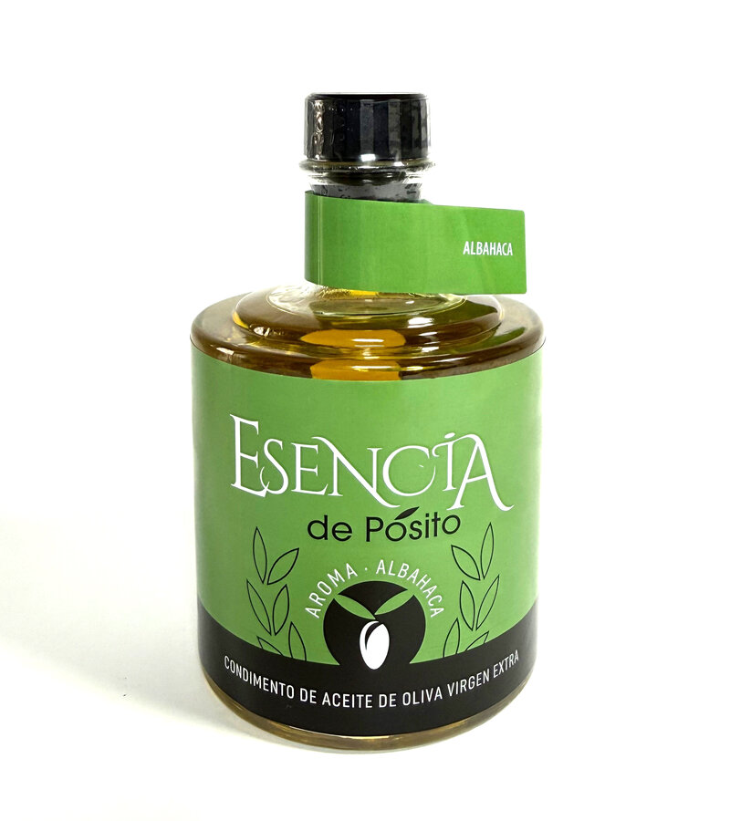Condimento de Aceite de Oliva Virgen Extra - Sabor Albahaca