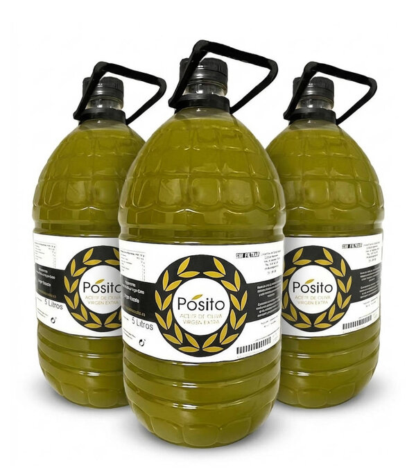Aceite de oliva virgen extra sin filtrar de 5 litros